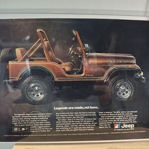 Jeep Laredo Brown and Black Open-Top Jeep Print